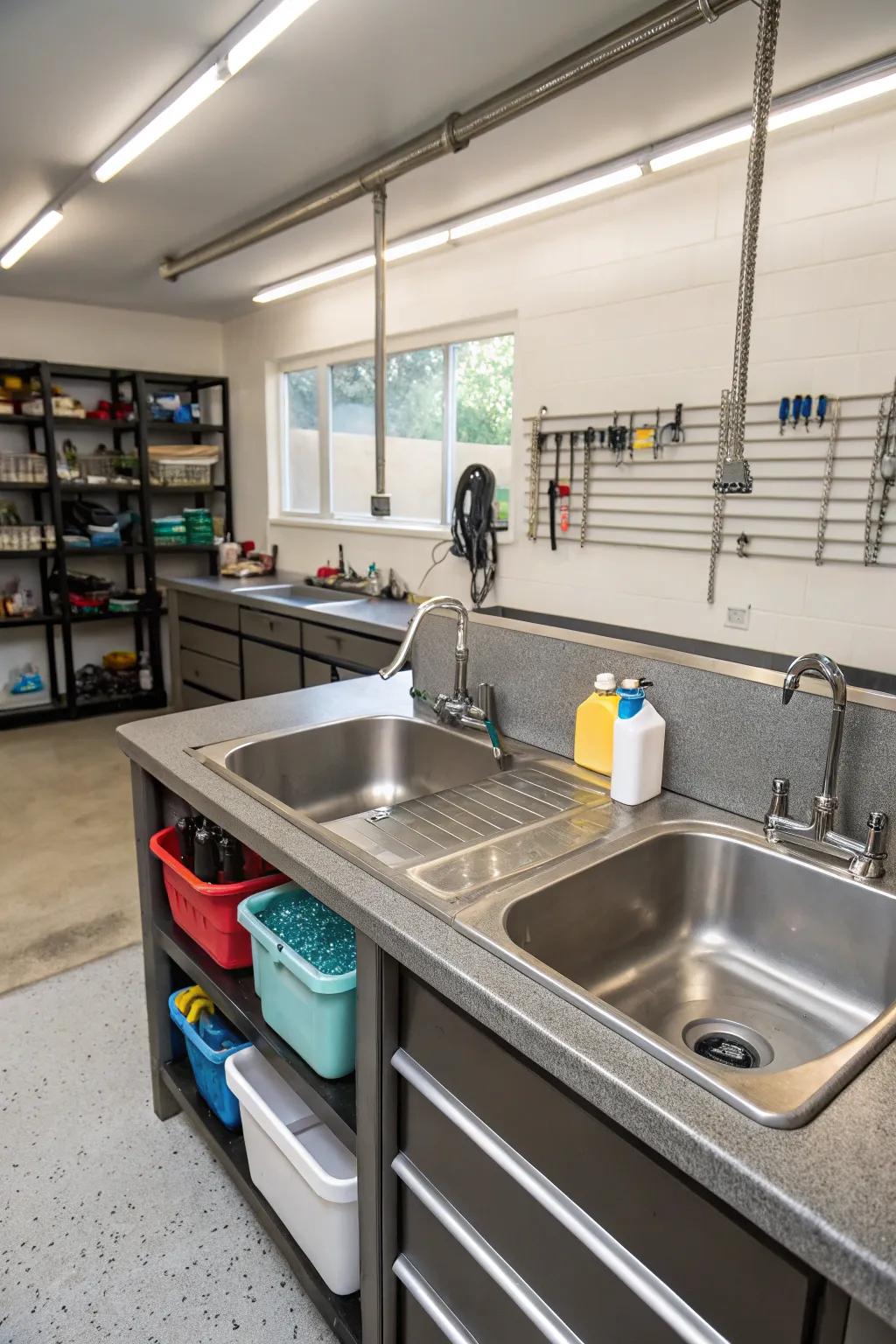 Double the functionality with a dual basin sink.