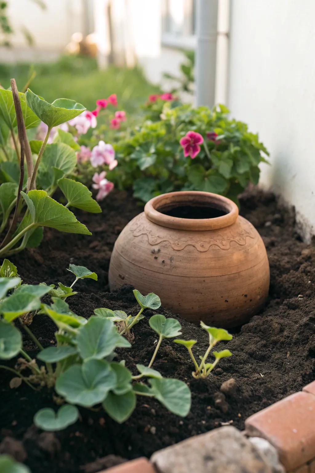 Embrace ancient wisdom with a touch of magic: the timeless beauty of olla irrigation.