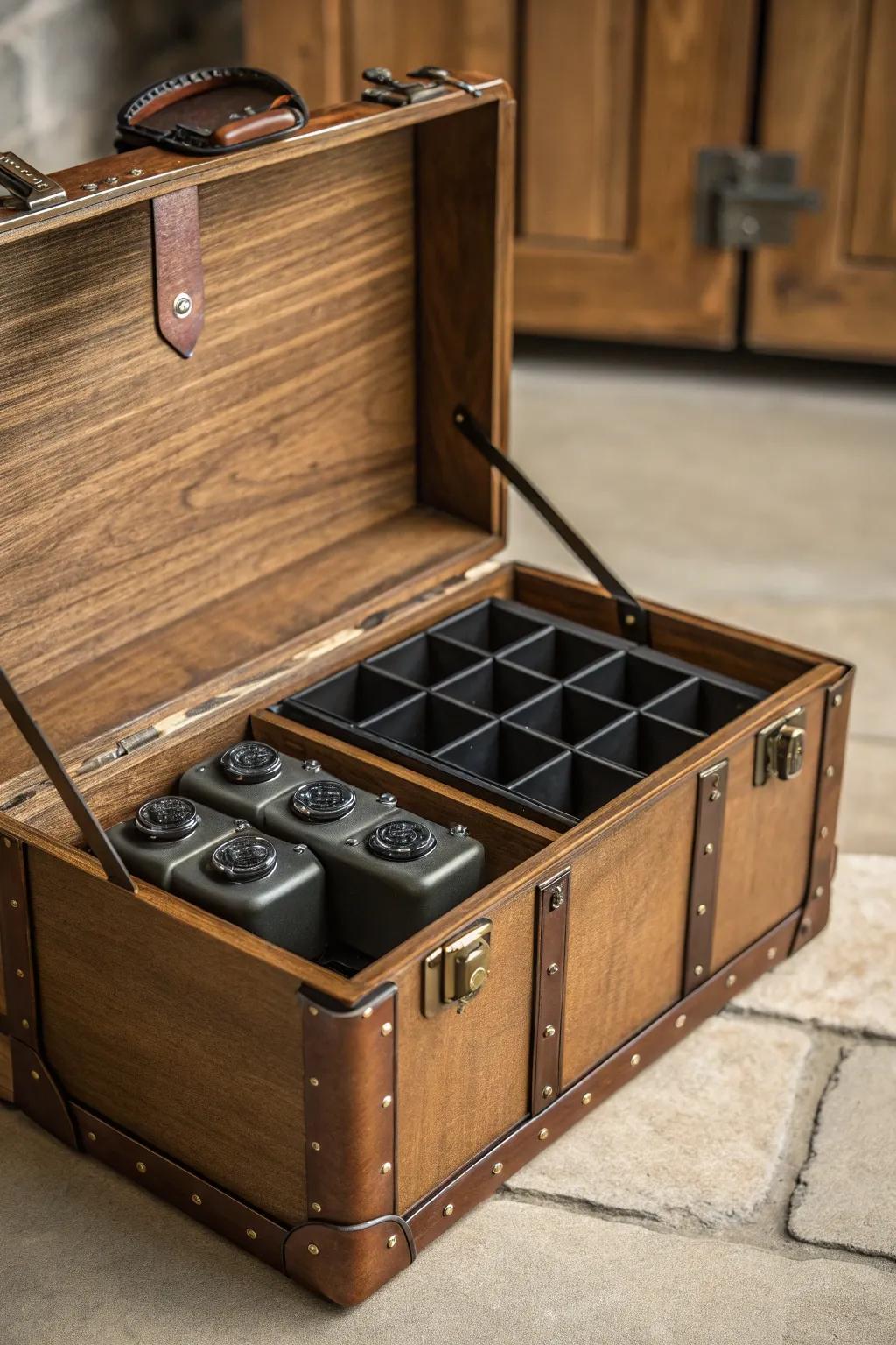 Elevate your on-the-go storage with timeless craftsmanship.