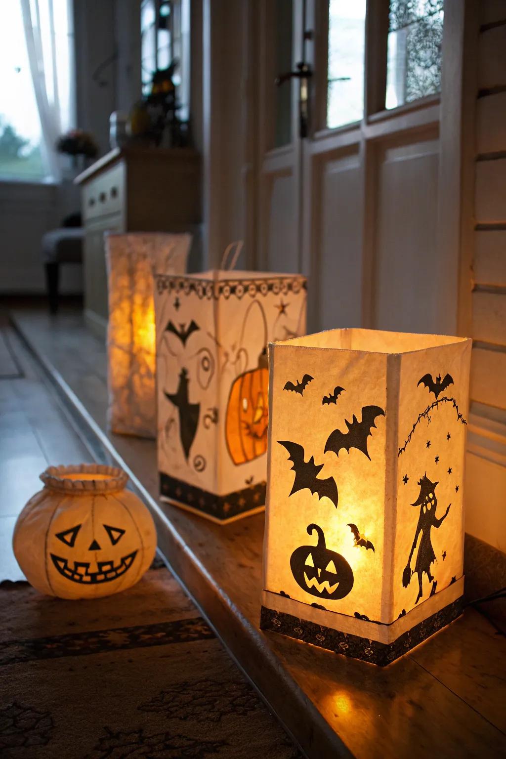Illuminate the night with treat box luminaries.