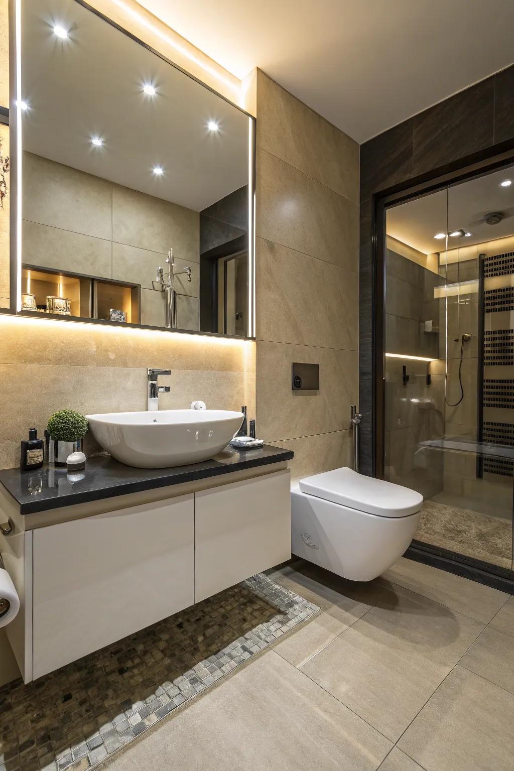 A bidet adds both luxury and functionality.