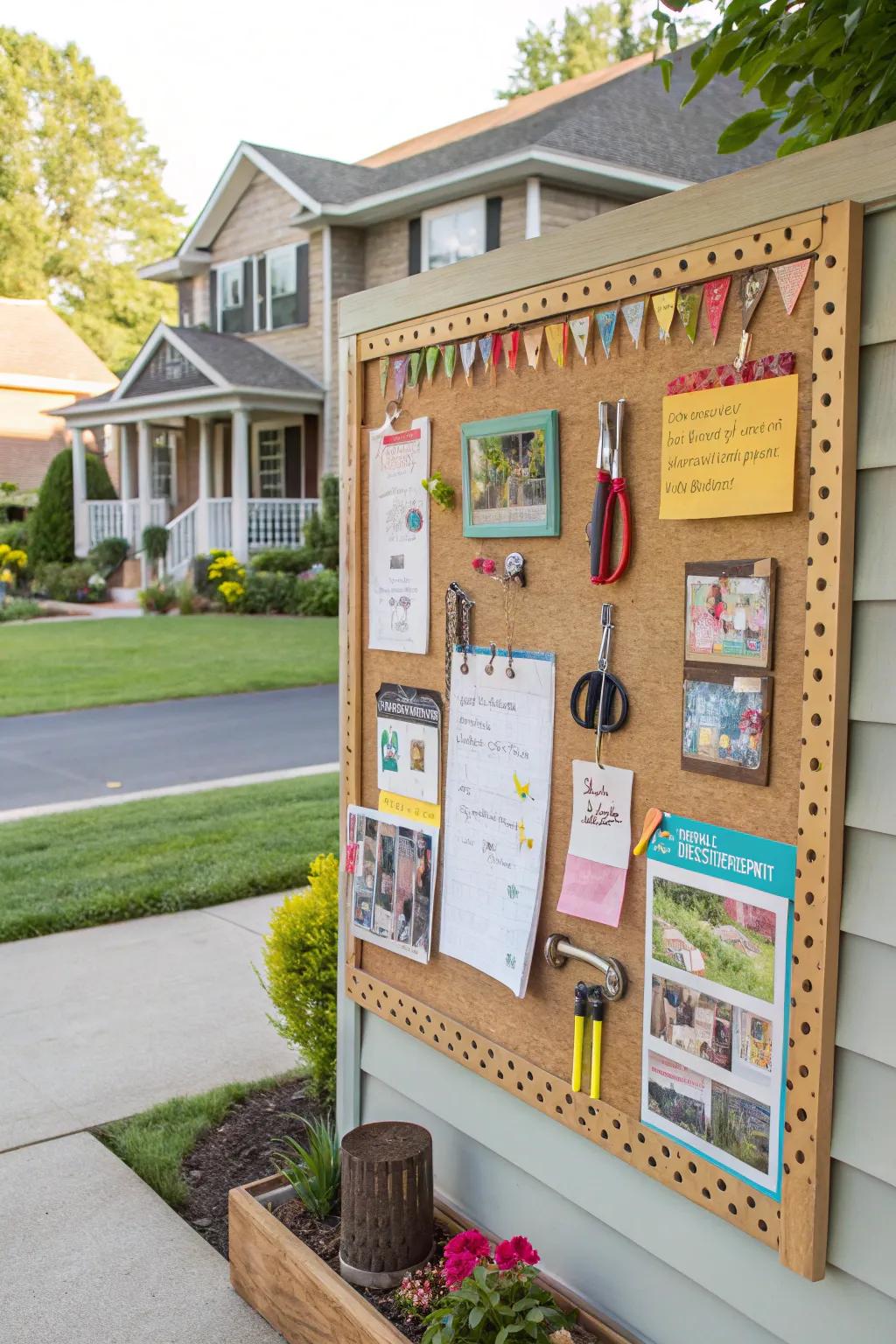 DIY tips on the bulletin board inspiring home projects and creativity.