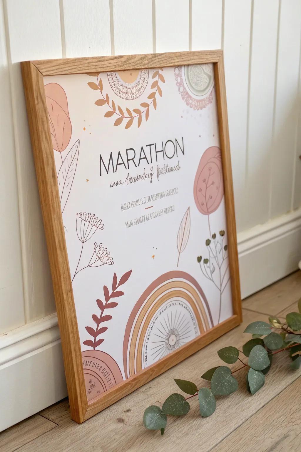 Cheer on the runners with style and sustainability using an eco-friendly marathon poster.