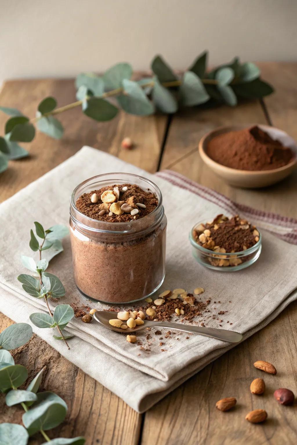 Indulge in the perfect blend of cocoa and crunch with our Nutty Chocolate Mix. A cozy treat for those serene nights in.