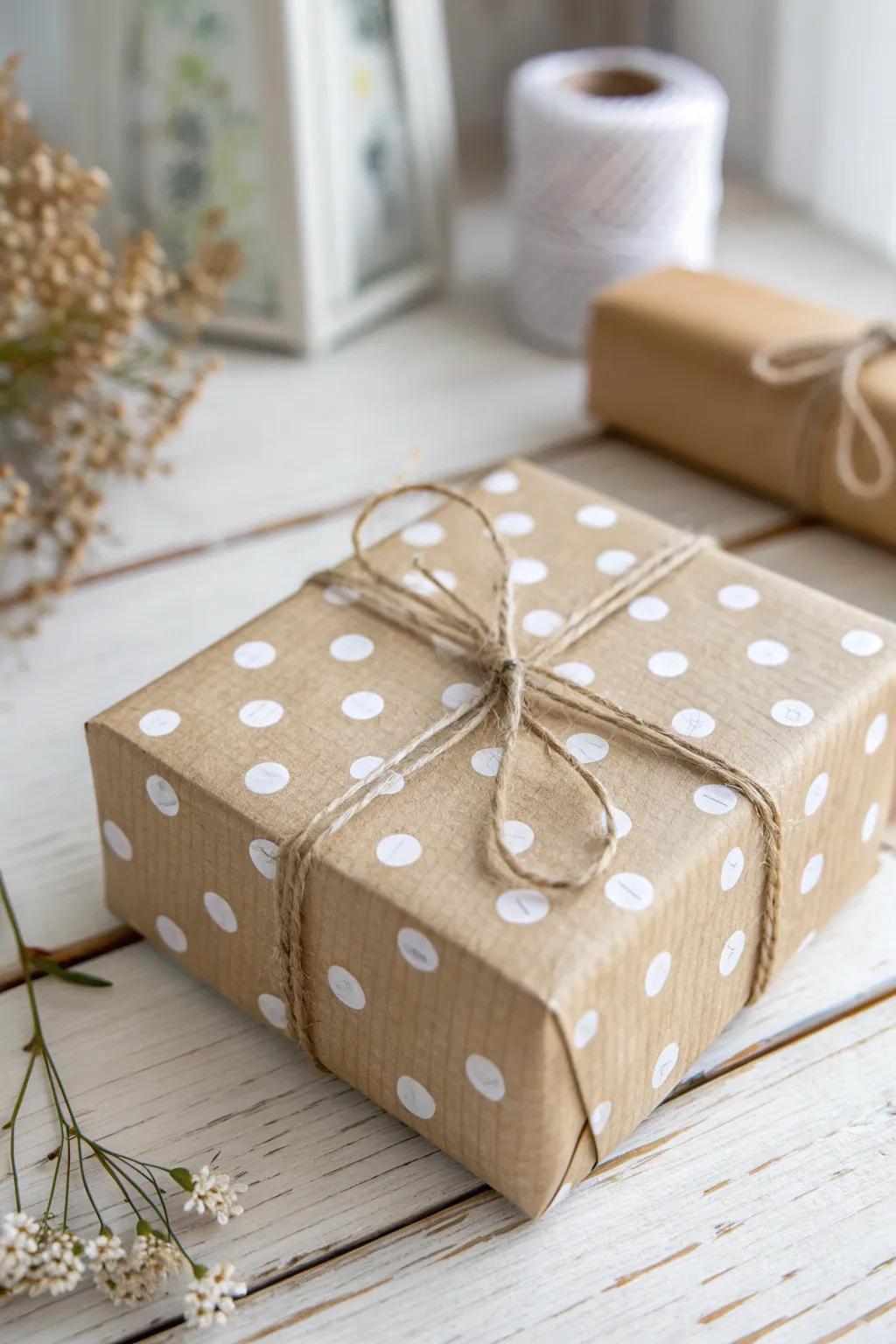 Add a touch of whimsy to your gift wrapping with playful polka dots!