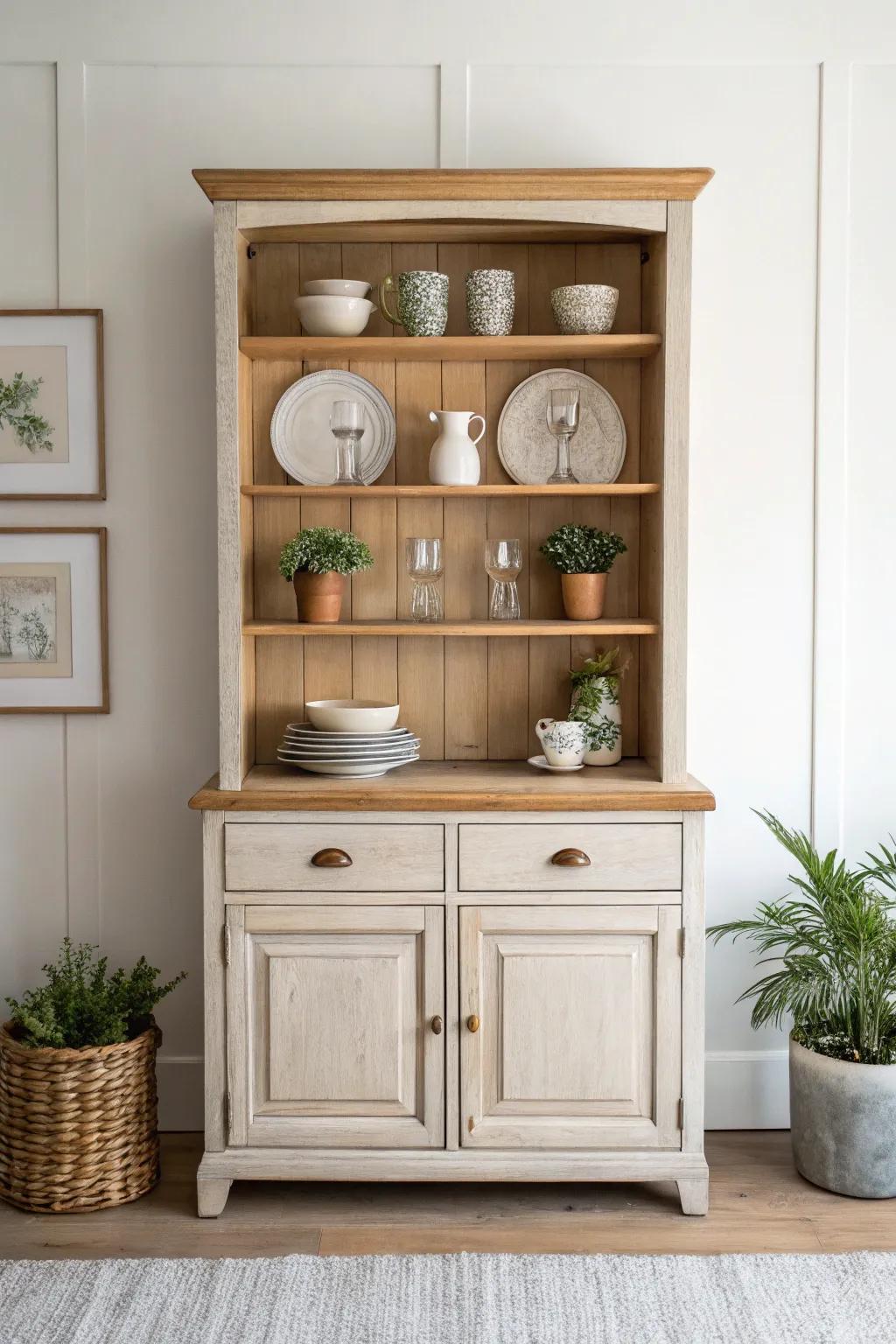 Breathe new life into your space with open shelving and a touch of Scandinavian-Boho charm.