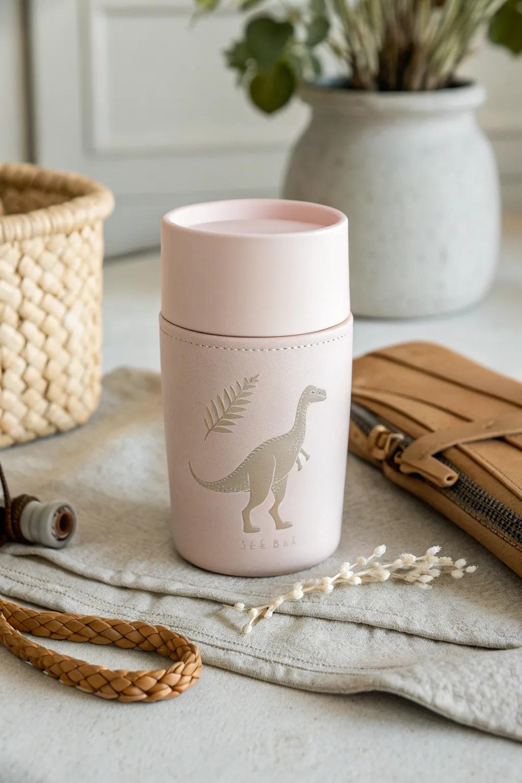 Roar into hydration with this charming dinosaur tumbler, perfect for little explorers!