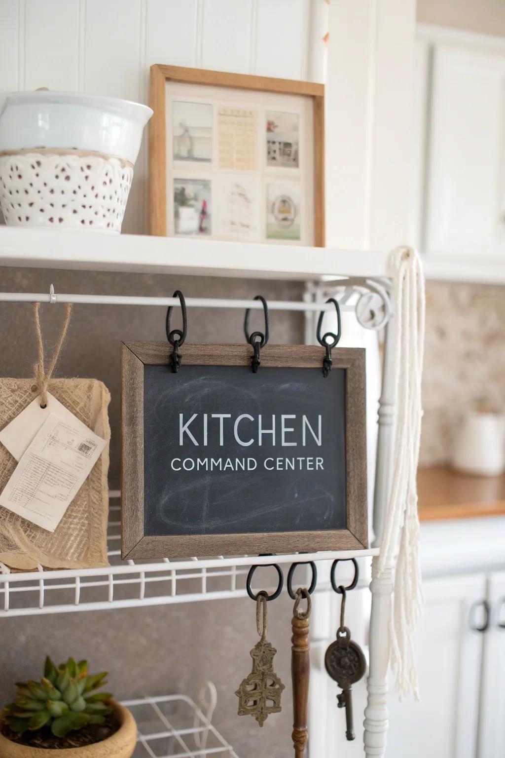Streamline your kitchen with a chic command center that marries functionality with minimalist elegance.