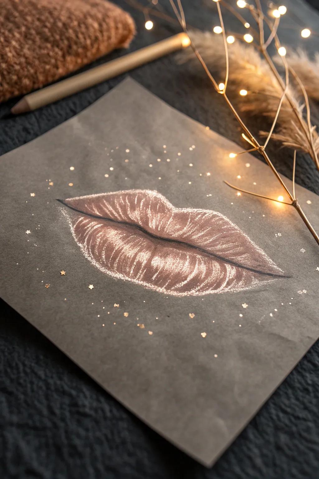 Illuminate your art with the glow of creativity. ✨ #MinimalistBeauty #ArtisticLips