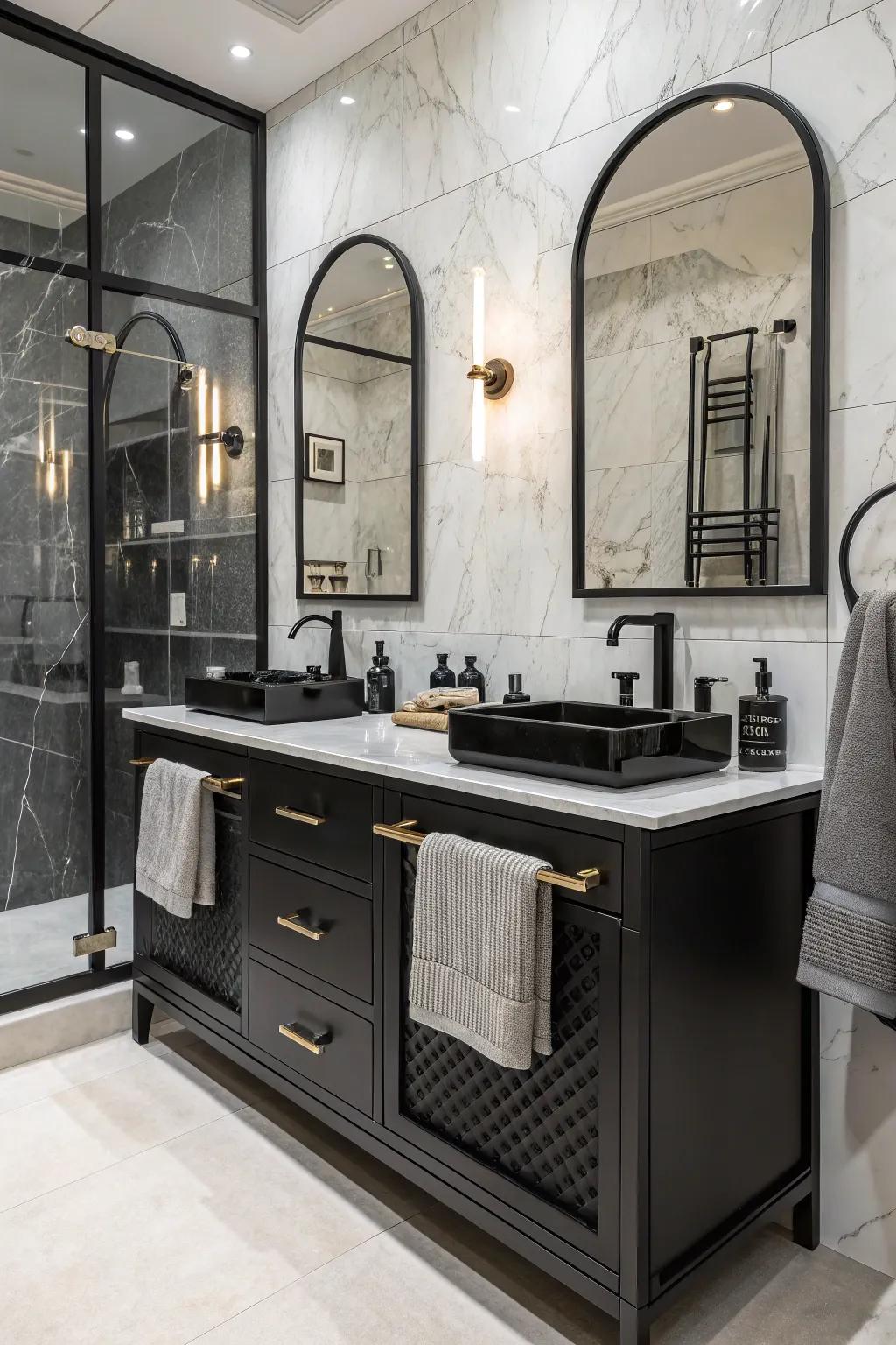 Luxury hardware updates add modern glamour and sophistication.