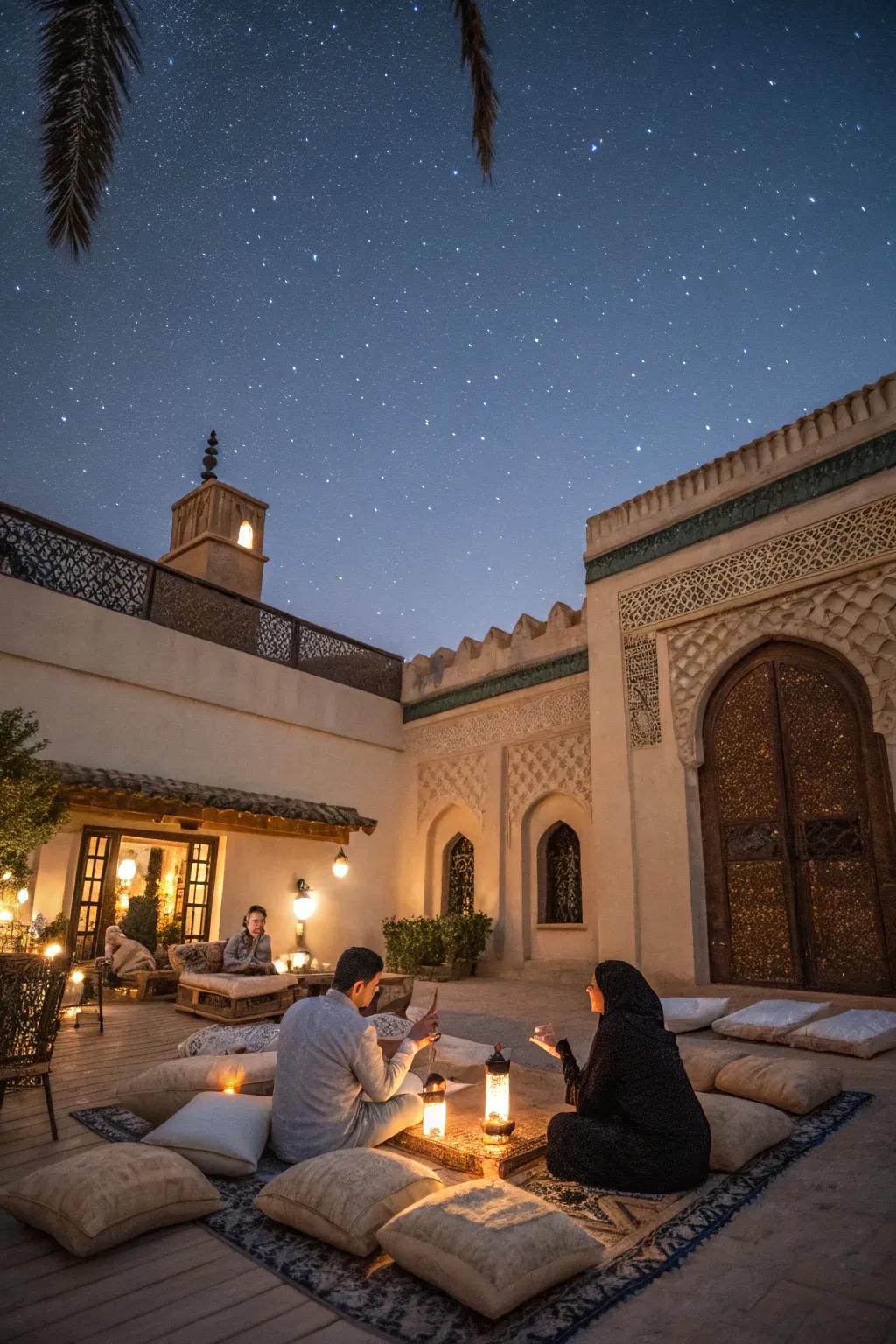 Stargazing offers a dreamy conclusion to a Moroccan night.