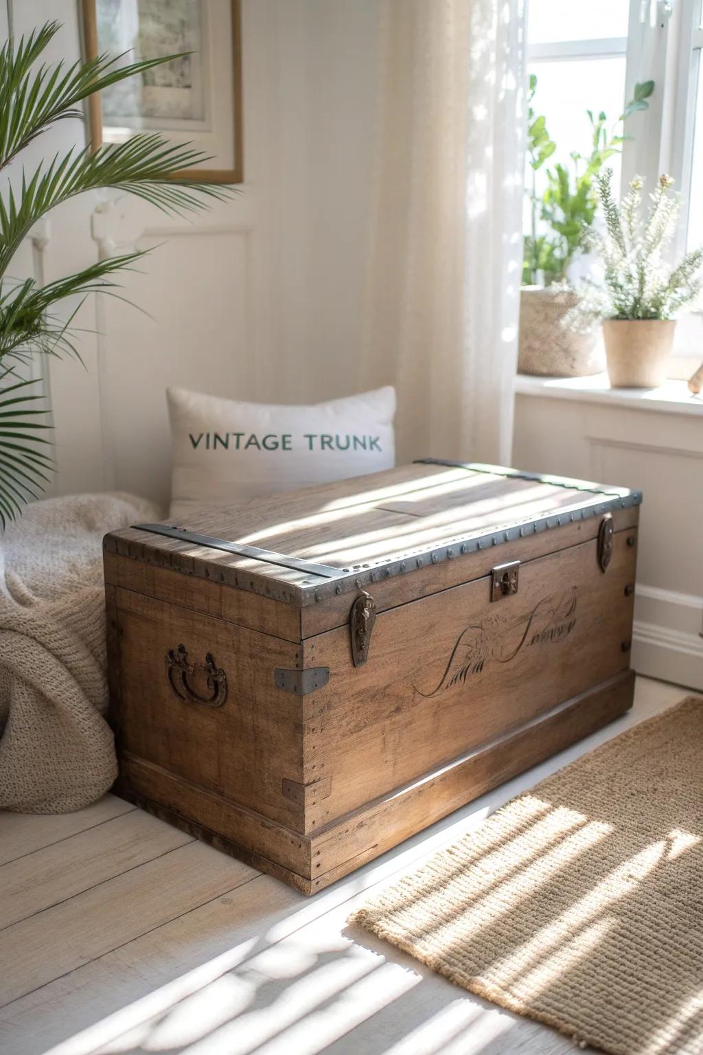 Transform your vintage trunk with personalized monograms for a unique touch of elegance and charm.