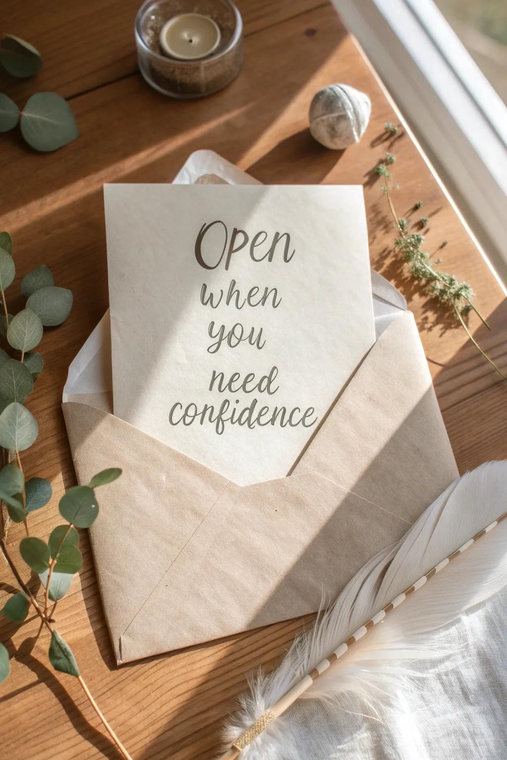 A heartfelt reminder of strength and achievement, waiting to be opened.