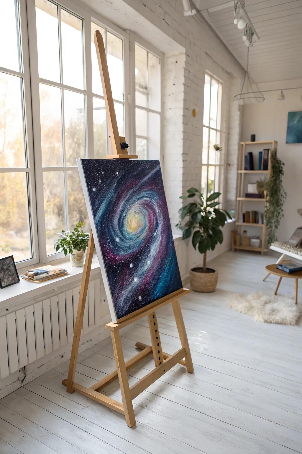 Embark on a journey through the stars with your next masterpiece. #CosmicCreations #ScandiBohoArt