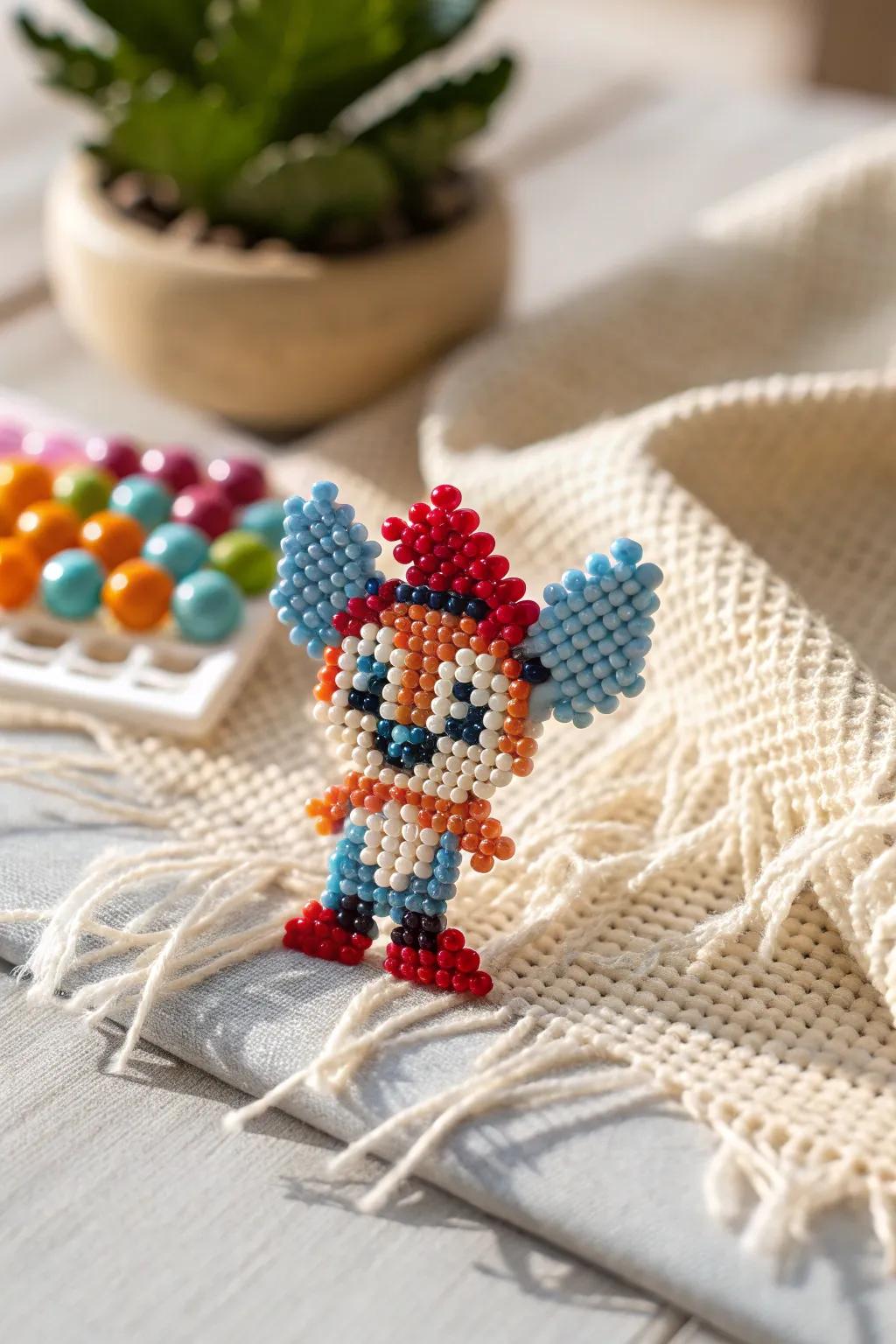 Crafted with love: Bring your favorite cartoon characters to life with charming perler bead designs!