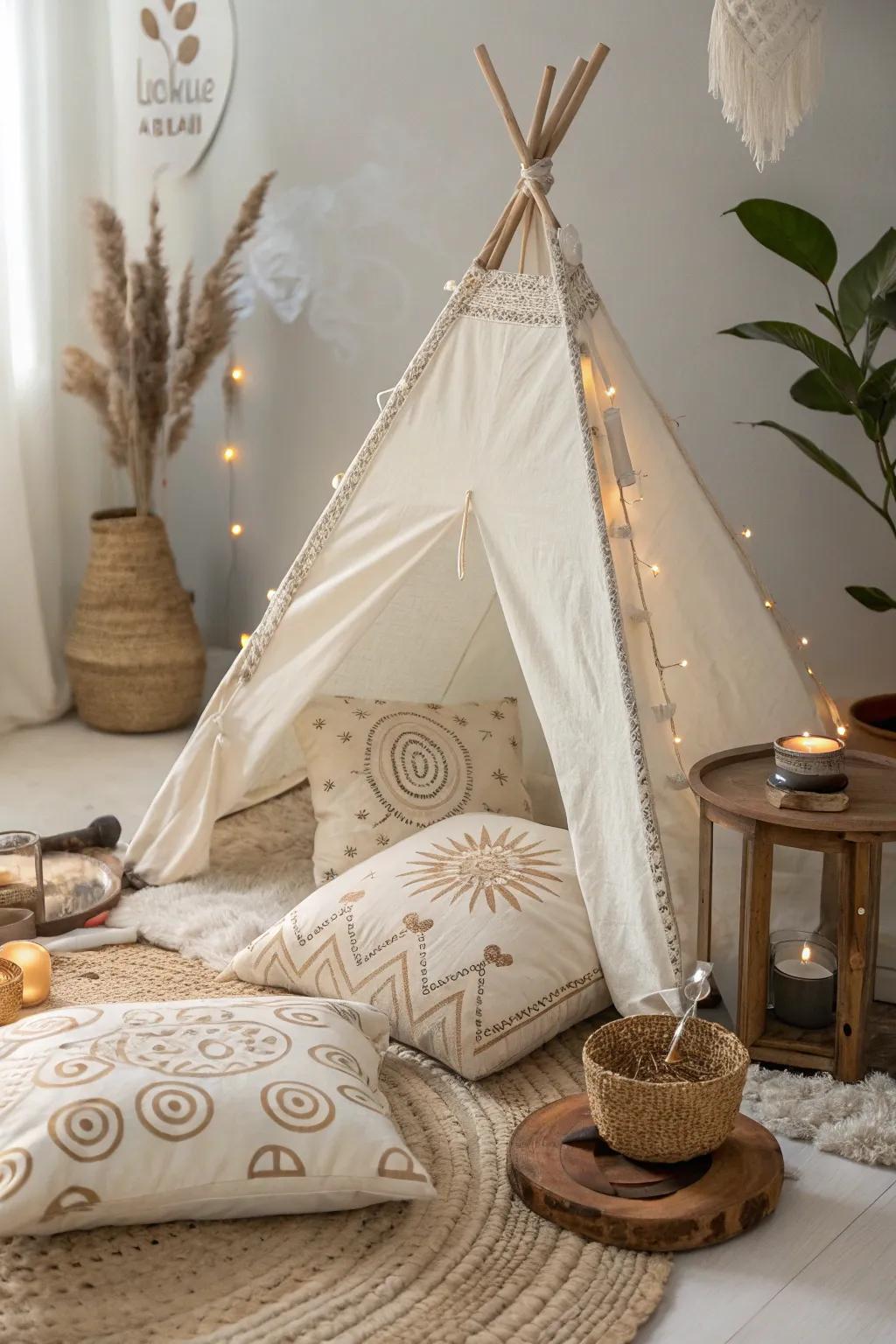 Find your zen in a beautifully crafted pillow fort, where simplicity meets serenity.