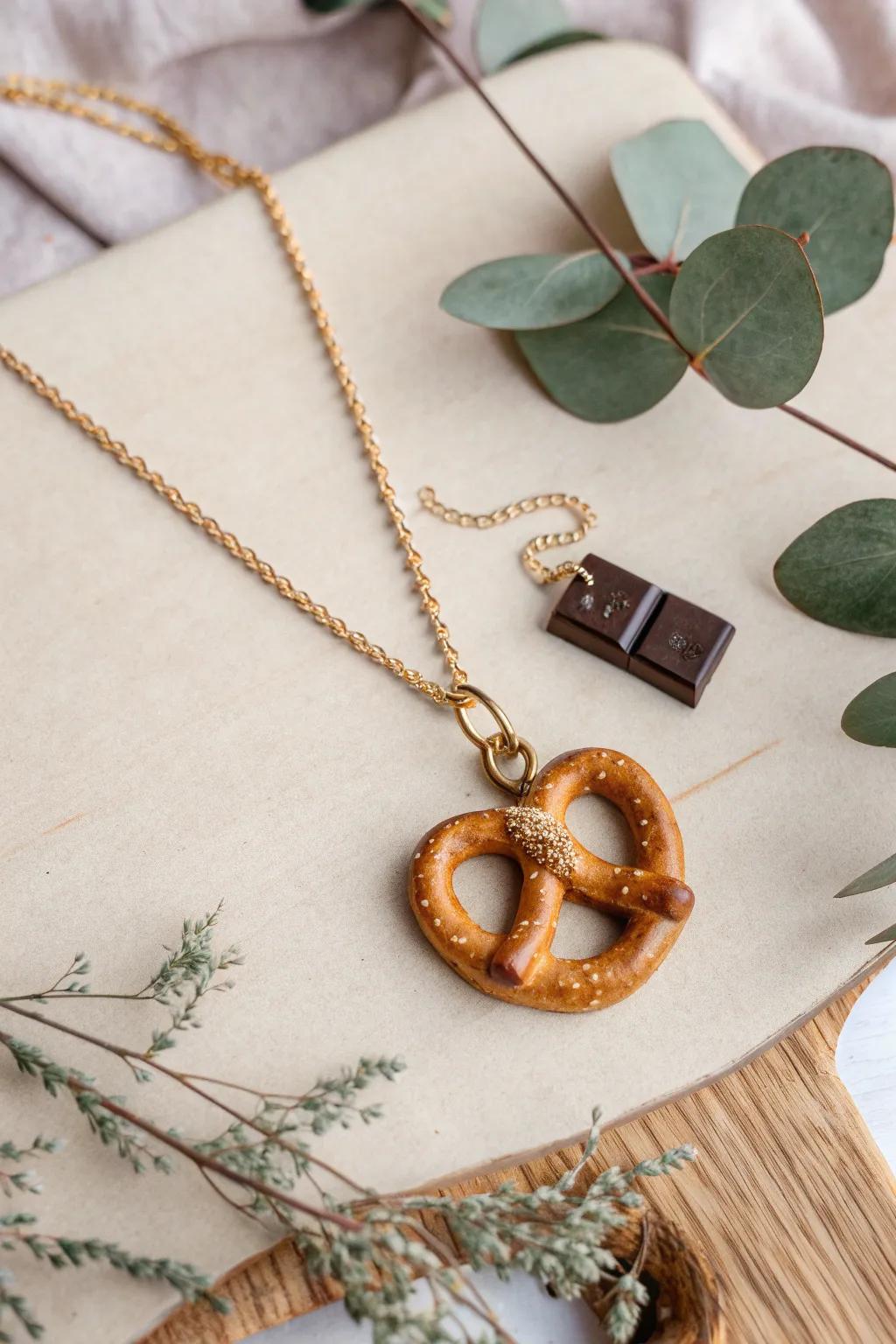 Add a sweet surprise to your style with this chic pretzel necklace, perfect for the minimalist with a twist!