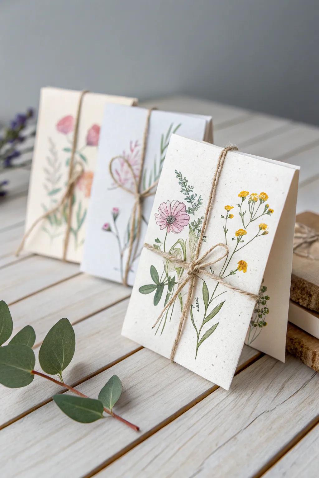 Gift the beauty of growth with these charming floral seed packets, perfect for celebrating new beginnings.