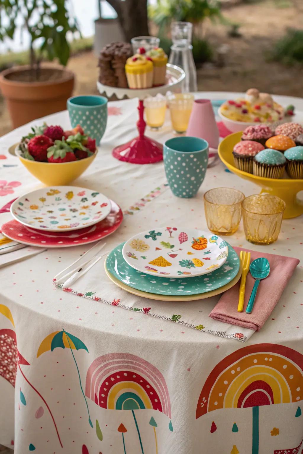 Turn your table into a whimsical wonderland with fun patterns.