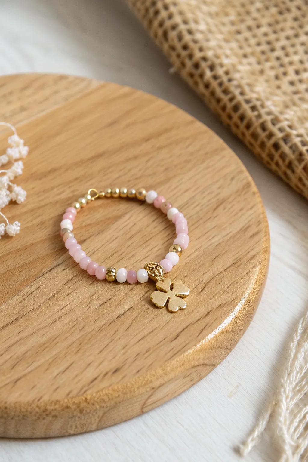 Carry a little luck with you wherever you go with this charming seed bead ring. 🌿✨