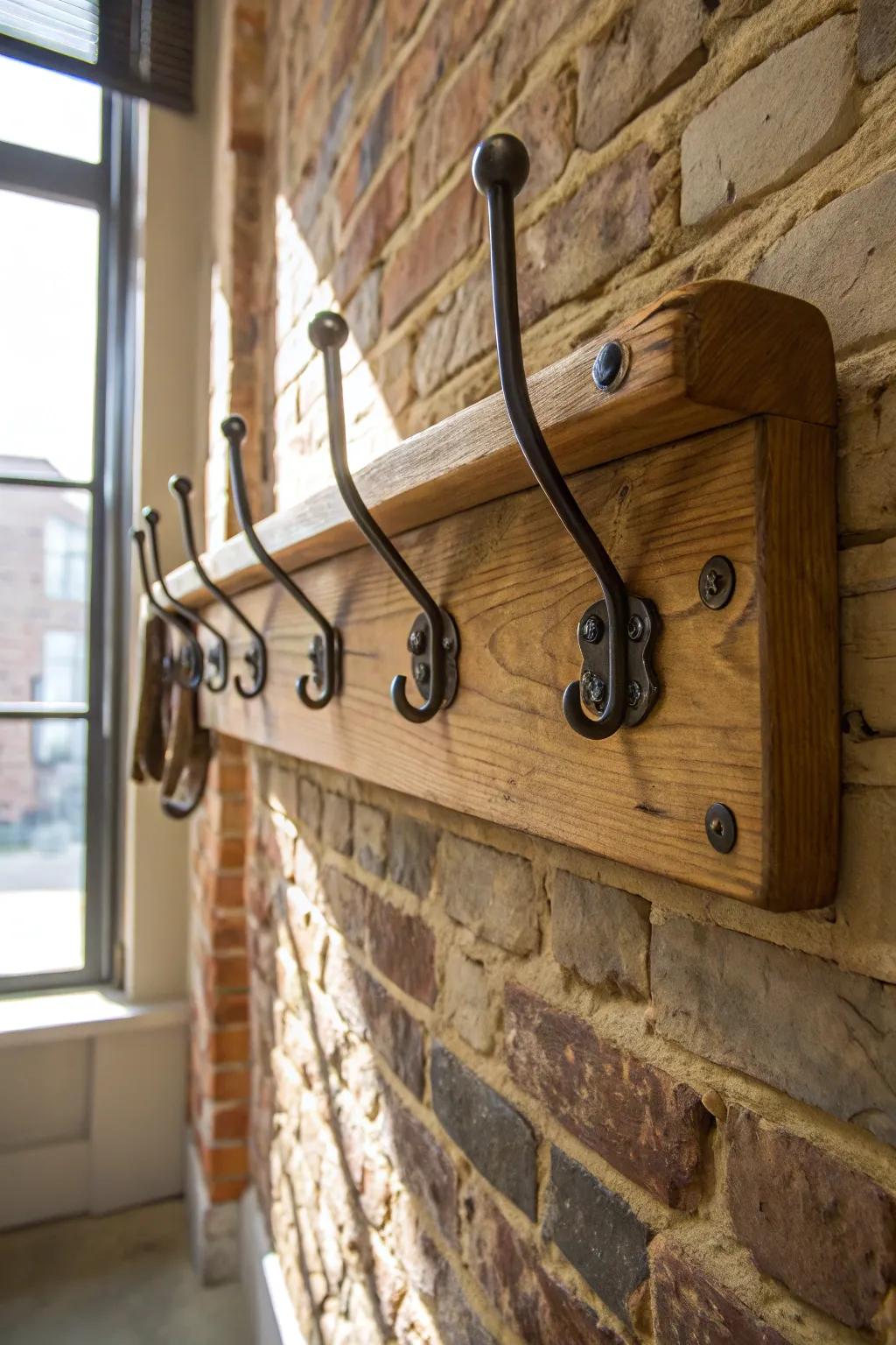 Elevate your entryway with a handcrafted coat rack that marries functionality and style.