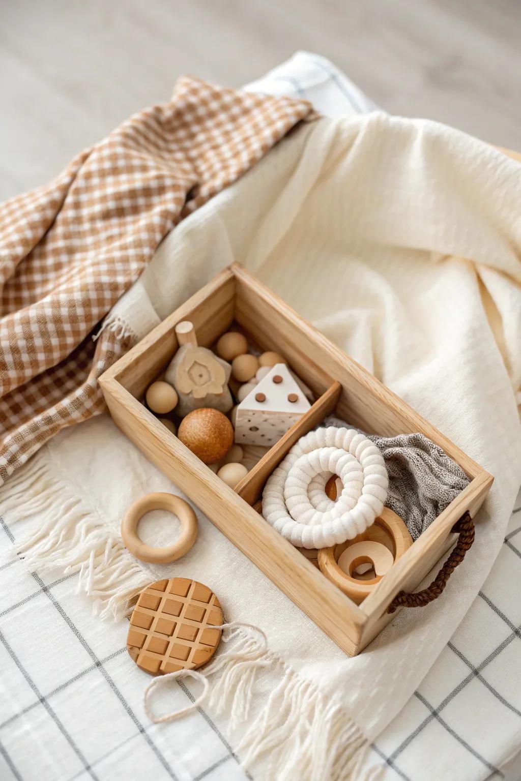 Transform snack time into a whimsical adventure with this adorable 'Picnic in a Bin' sensory experience!
