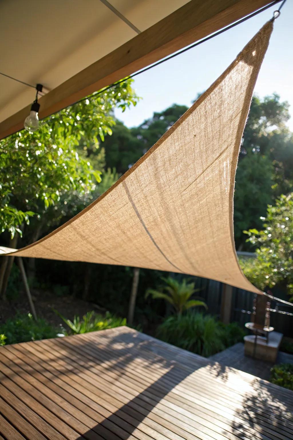 Elevate your outdoor space with sustainable elegance: eco-friendly sun shade sail.