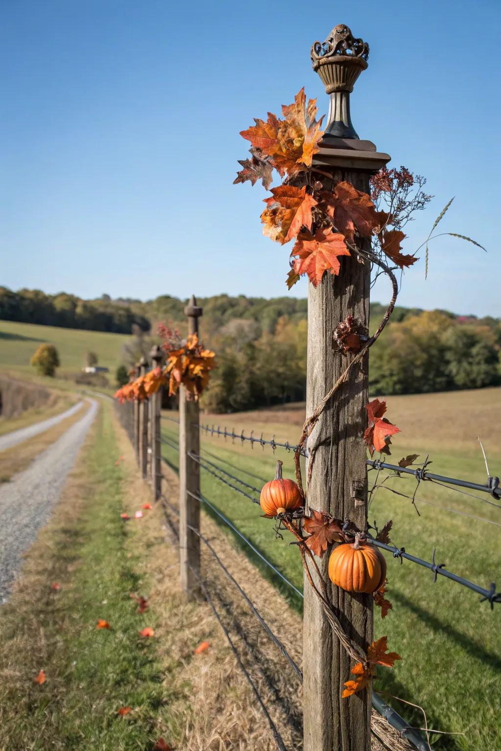Celebrate the seasons with a touch of craftsmanship on your T-post fence.