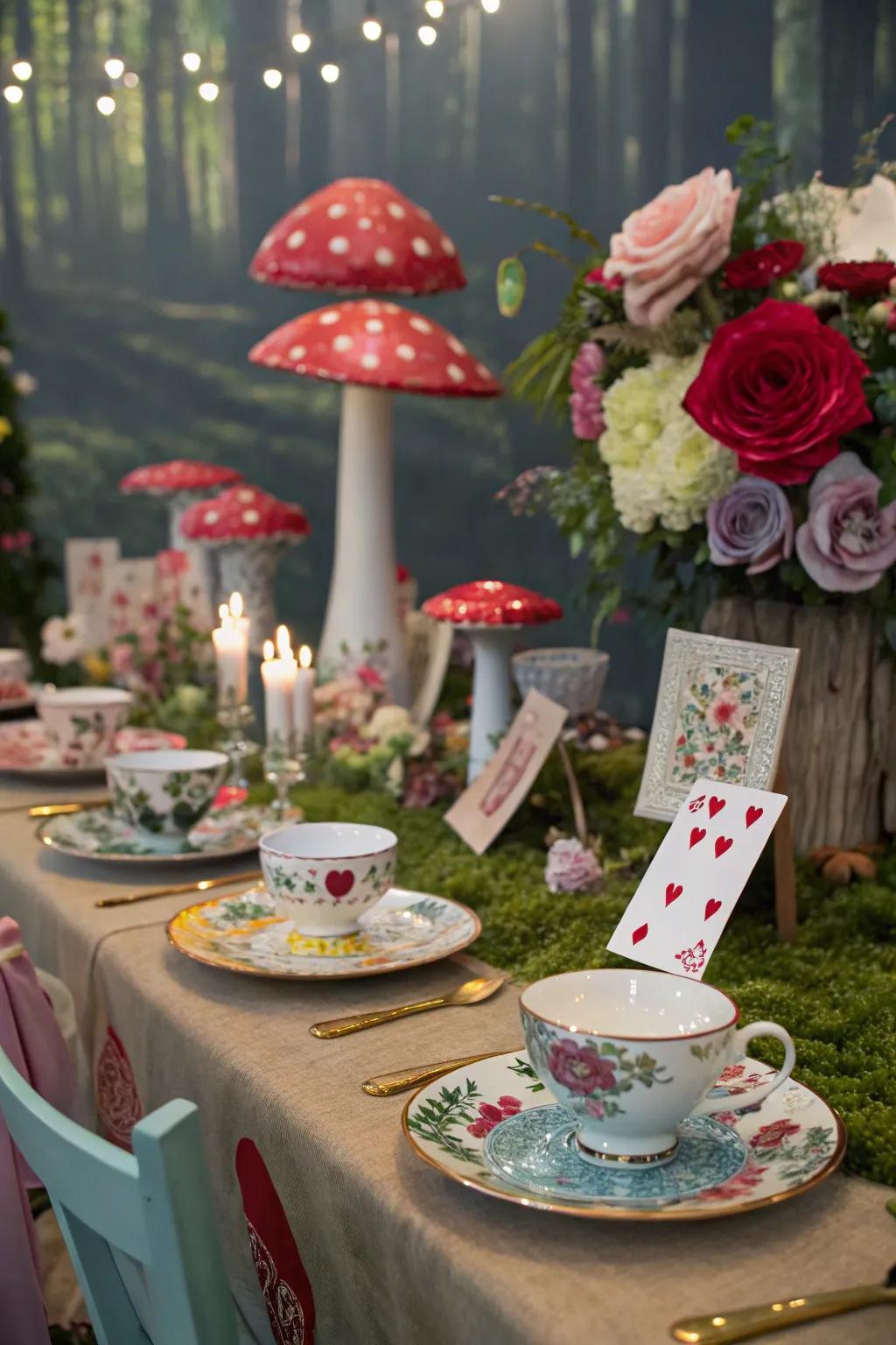 Dive into a world of wonder with an Alice in Wonderland dining experience.