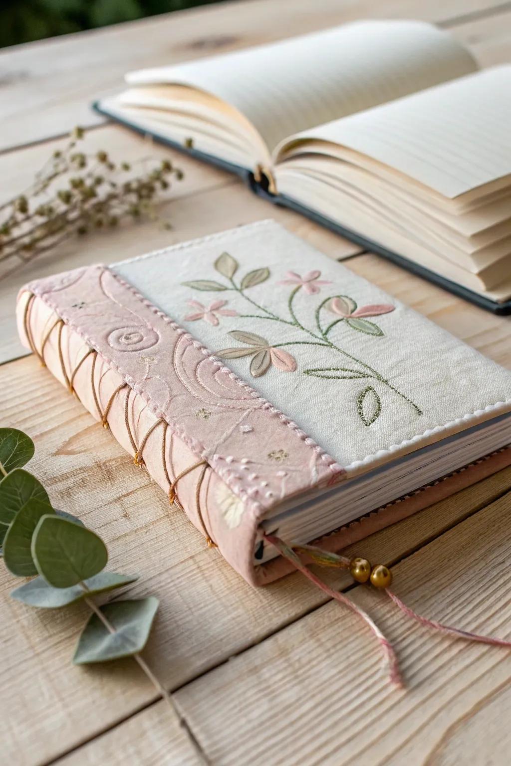 Embrace your creativity with this stunning handcrafted journal, where simplicity meets elegance.