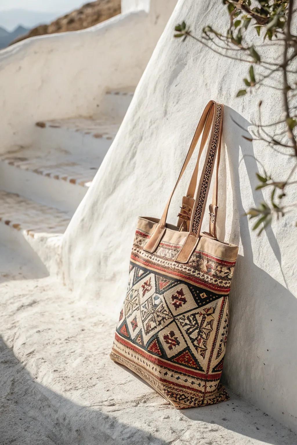 Embrace festival vibes with this boho-chic tote, where craftsmanship meets playful summer spirit.