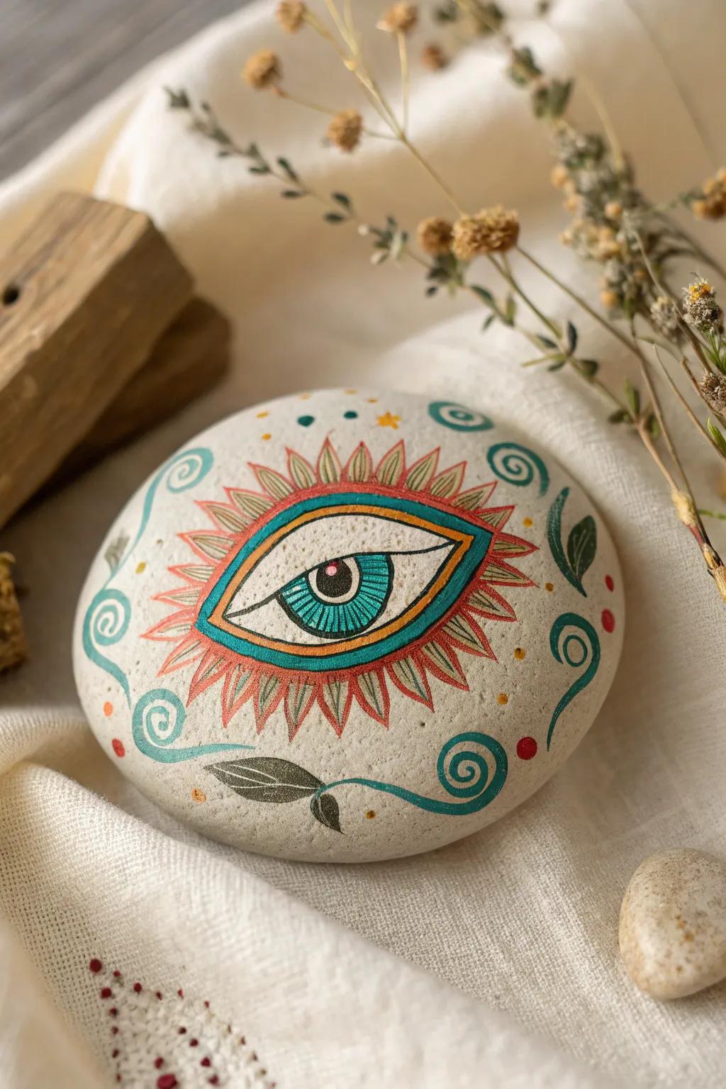 Dive into the enchanting world of mystical eye art, where simplicity meets soulful vibrance.