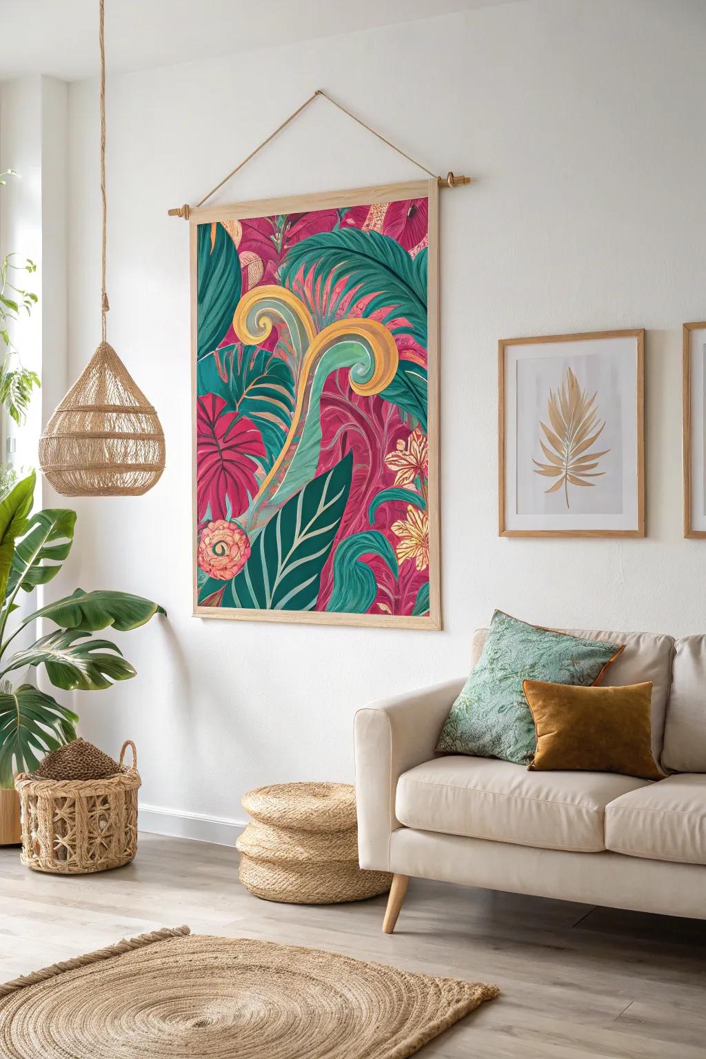 Escape into a Tropical Dream—a vibrant touch of paradise with a psychedelic twist for your home.