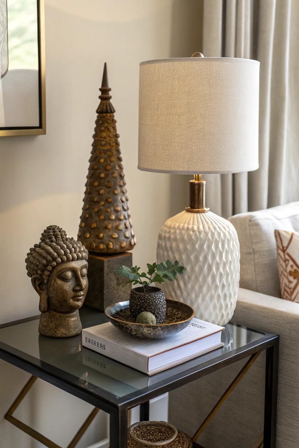 A surprising vignette with unexpected objects.