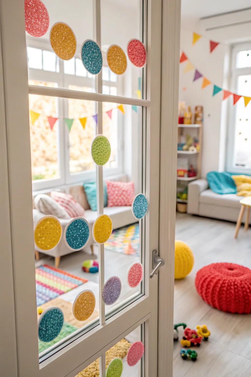 Sensory clings provide tactile play without the mess.