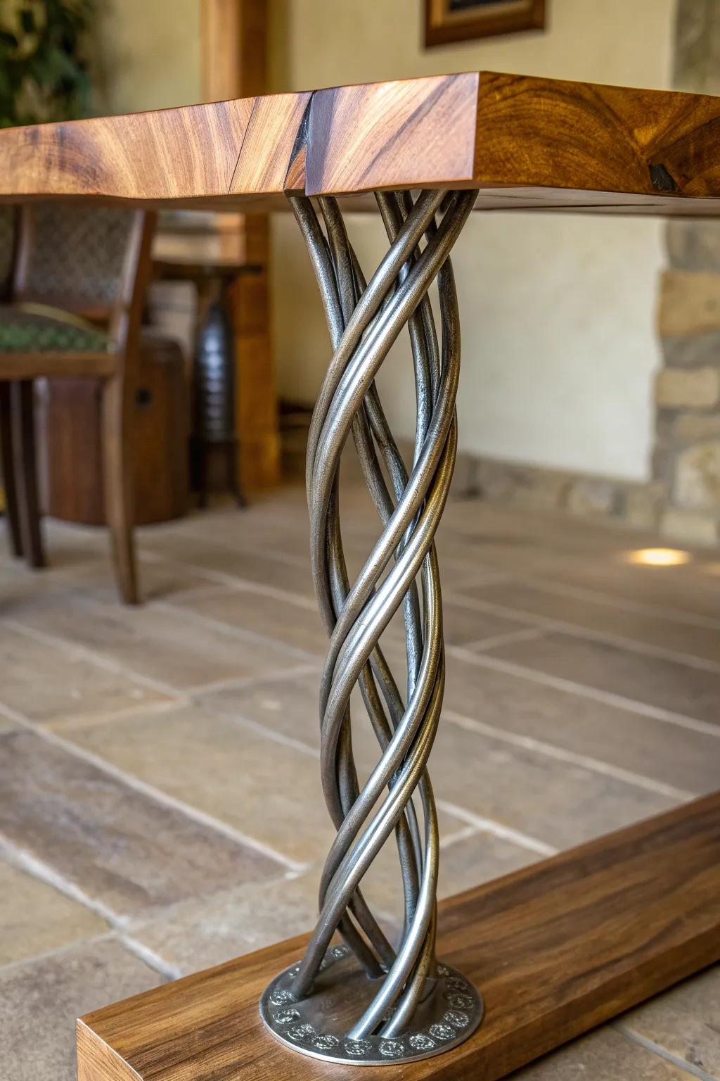 Elevate your space with the allure of twisted metal artistry—where function meets sculpture.