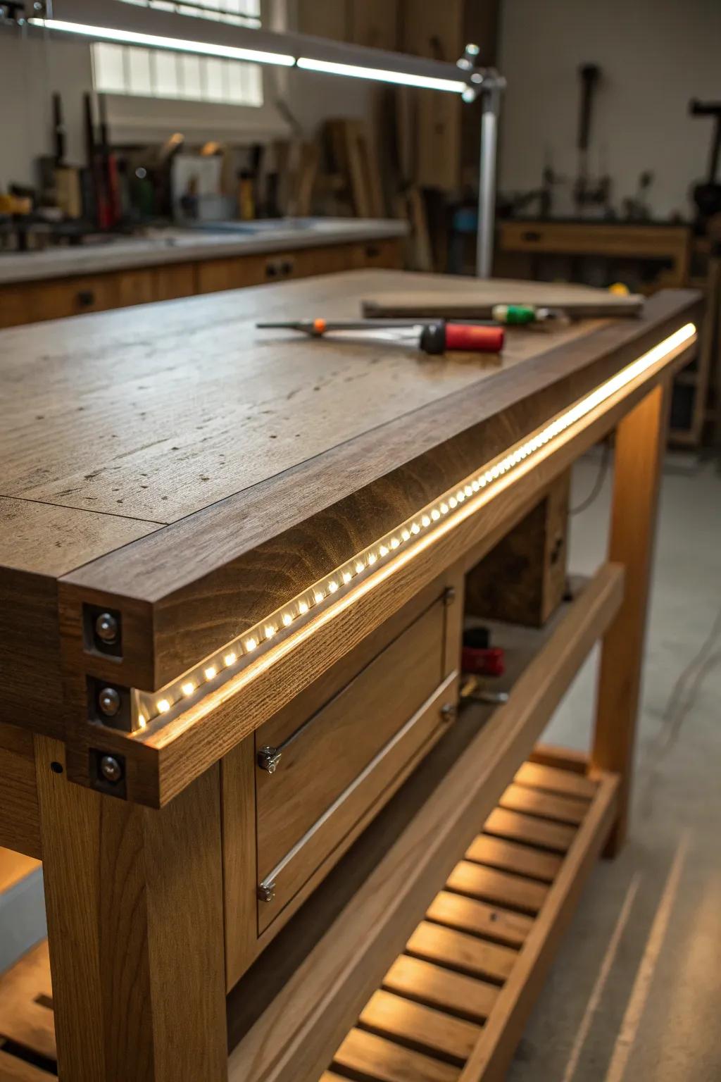 Illuminate your craft: Transform your workspace with stylish under-bench LED lighting.