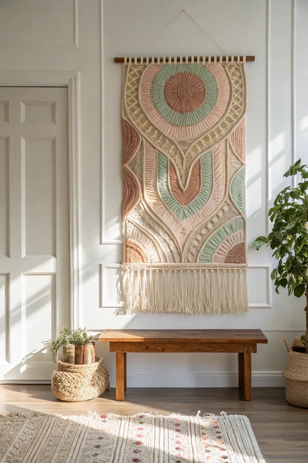 Transform your space with the artistry of thematic yarn panels, where simplicity meets natural elegance.