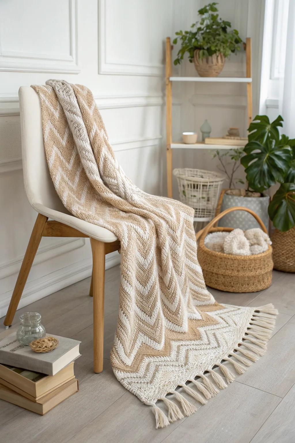 Elevate simplicity with a playful zigzag twist. Perfect for those who love a touch of modern boho charm.