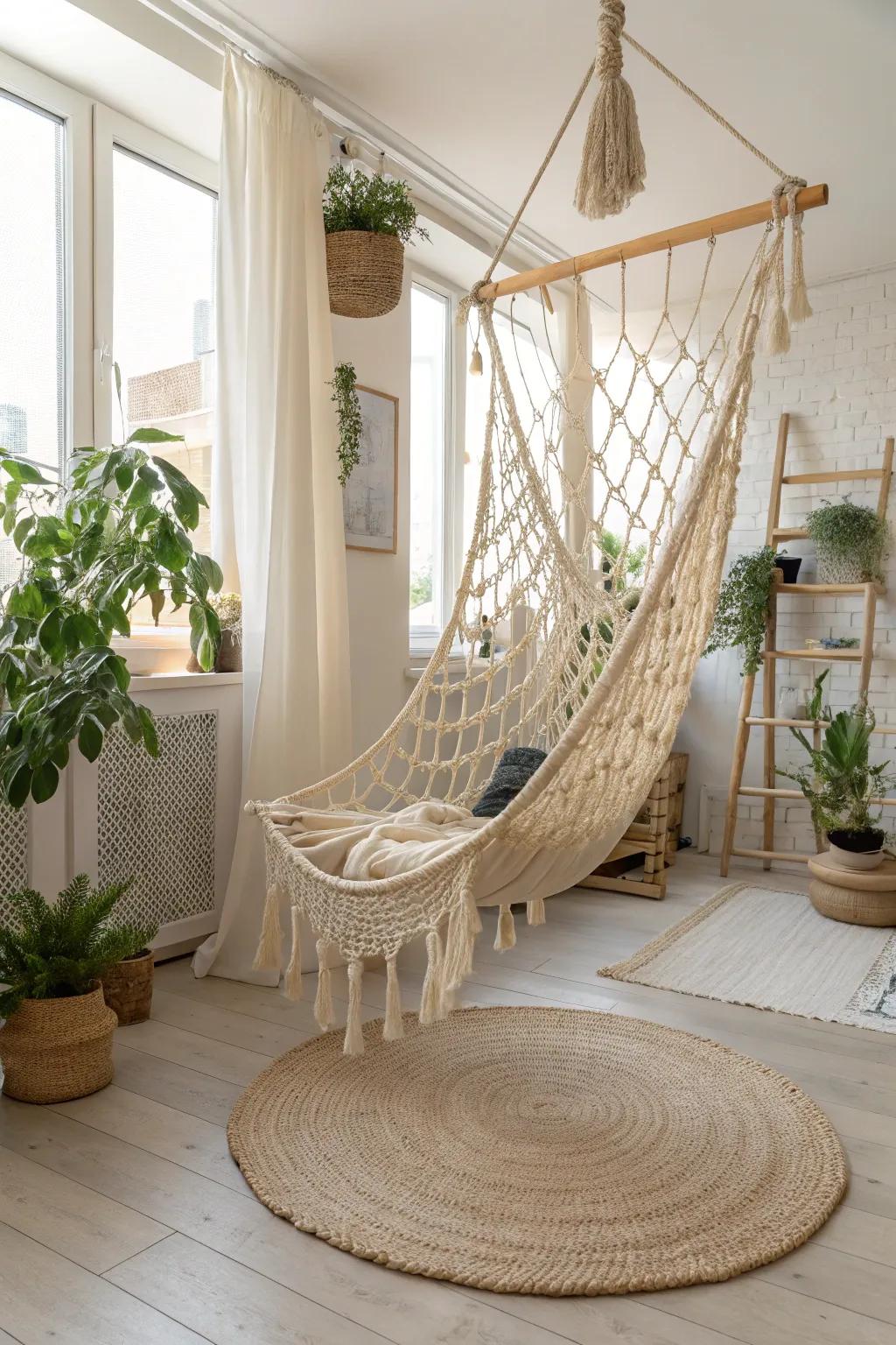 Elevate your cat's playtime with a stylish climbing net that doubles as a cozy retreat. 🐾✨