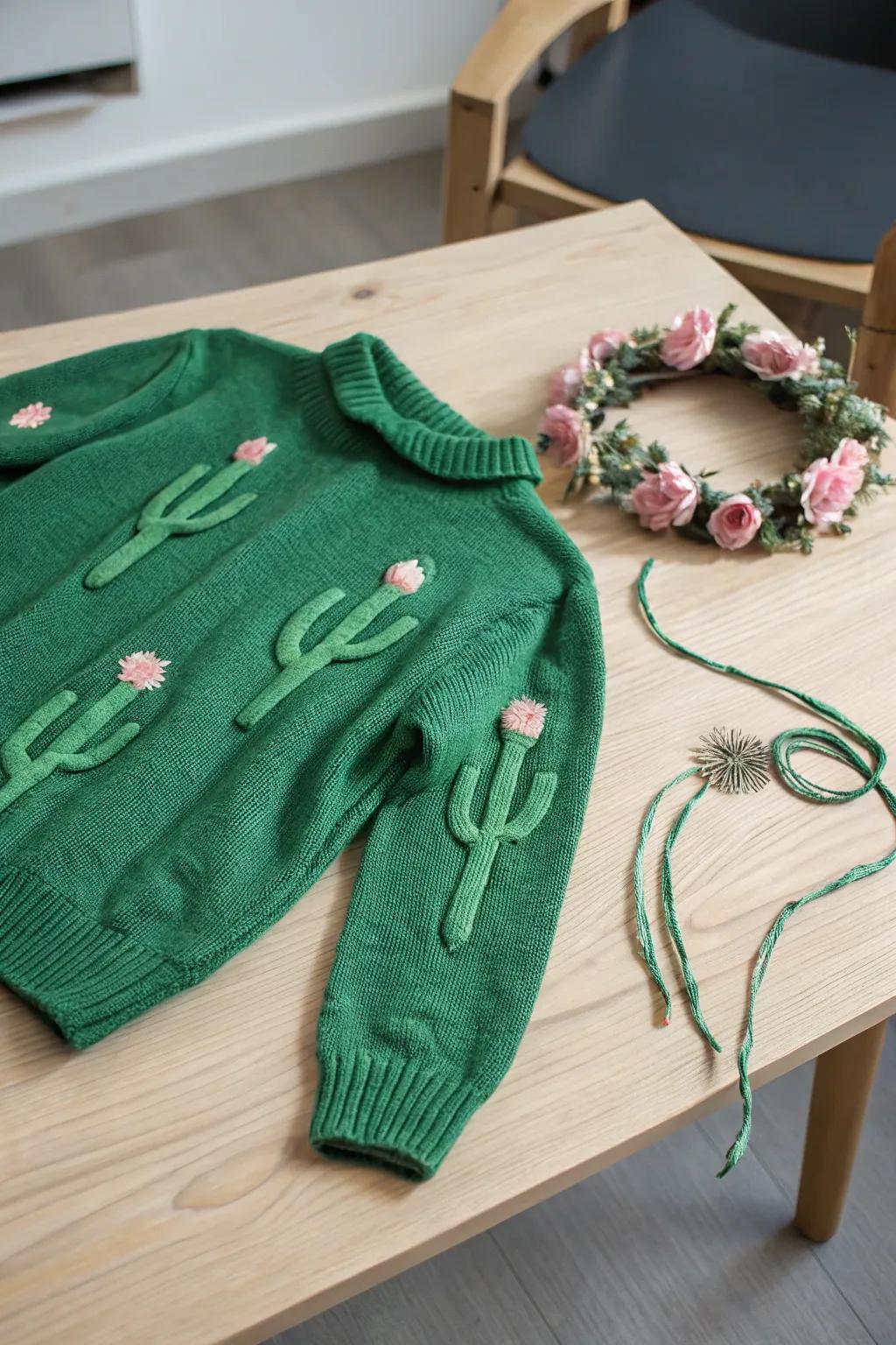 Transform into a quirky cactus with this simple DIY costume idea!
