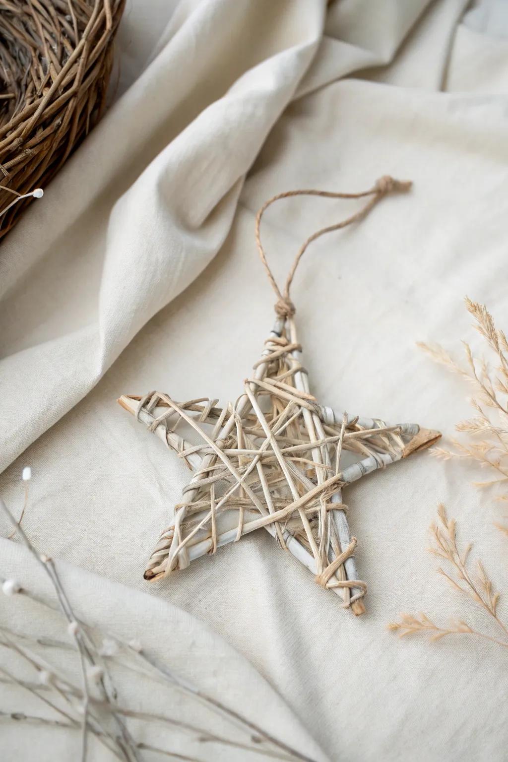 Embrace the beauty of nature this holiday season with handcrafted twig star ornaments, perfect for adding a rustic touch to your decor.