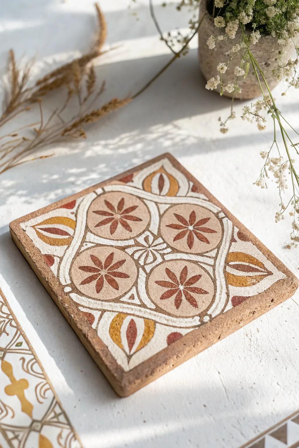 Transform your space with the timeless elegance of intricate clay mosaic art.