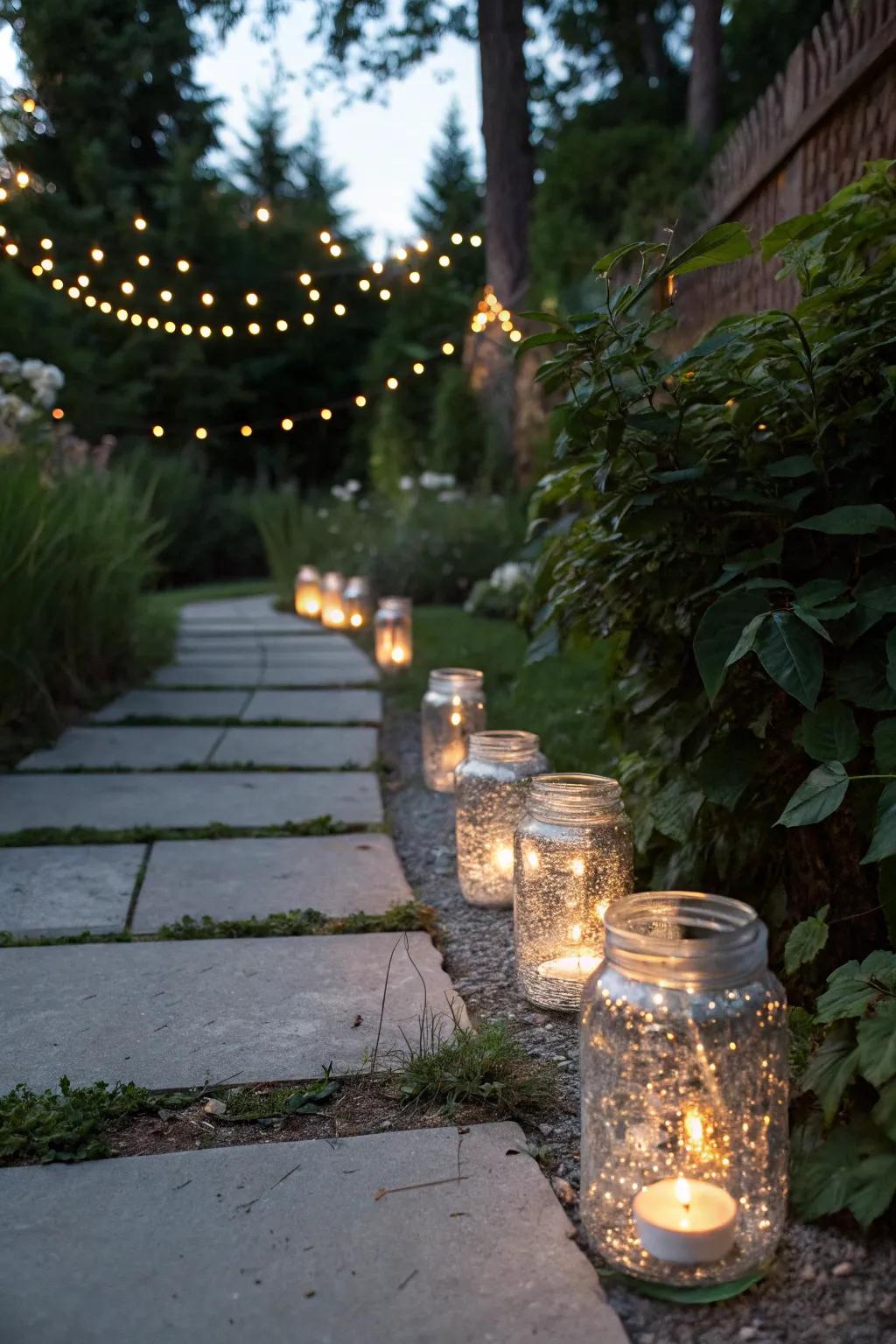 Transform your garden path into an enchanting fairy-tale with glowing Orbeez jars. 🌿✨ #ScandinavianBoho #EveningGlow