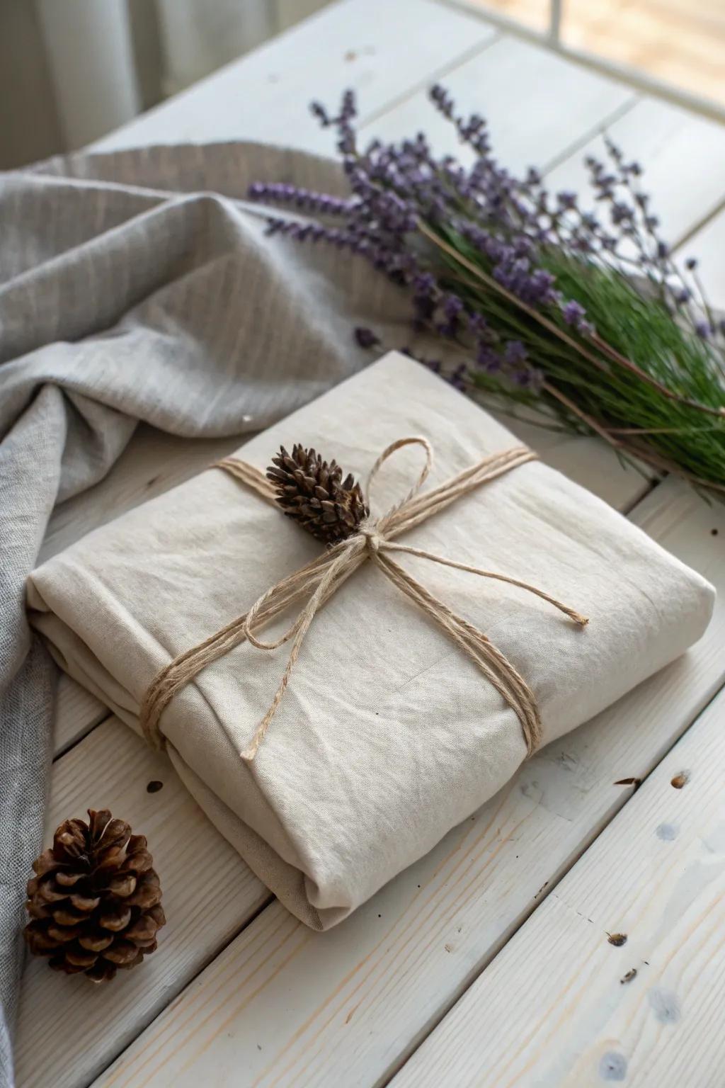 Embrace nature's elegance with this beautifully wrapped gift, where simplicity meets organic beauty.