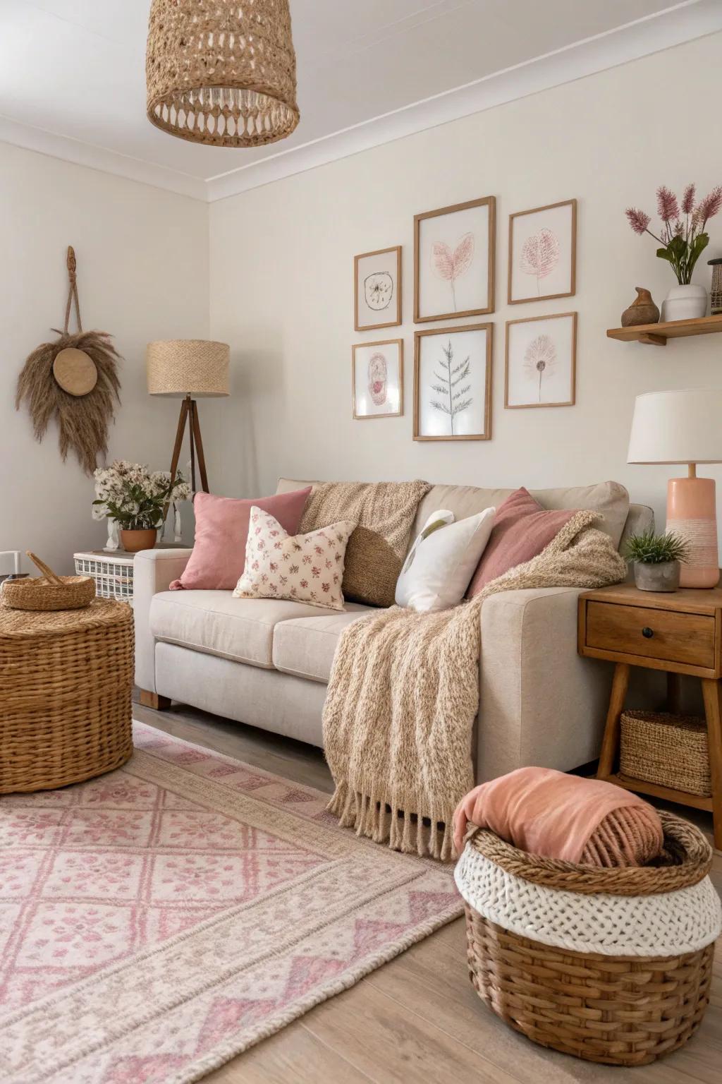 Neutral elements creating balance and harmony.
