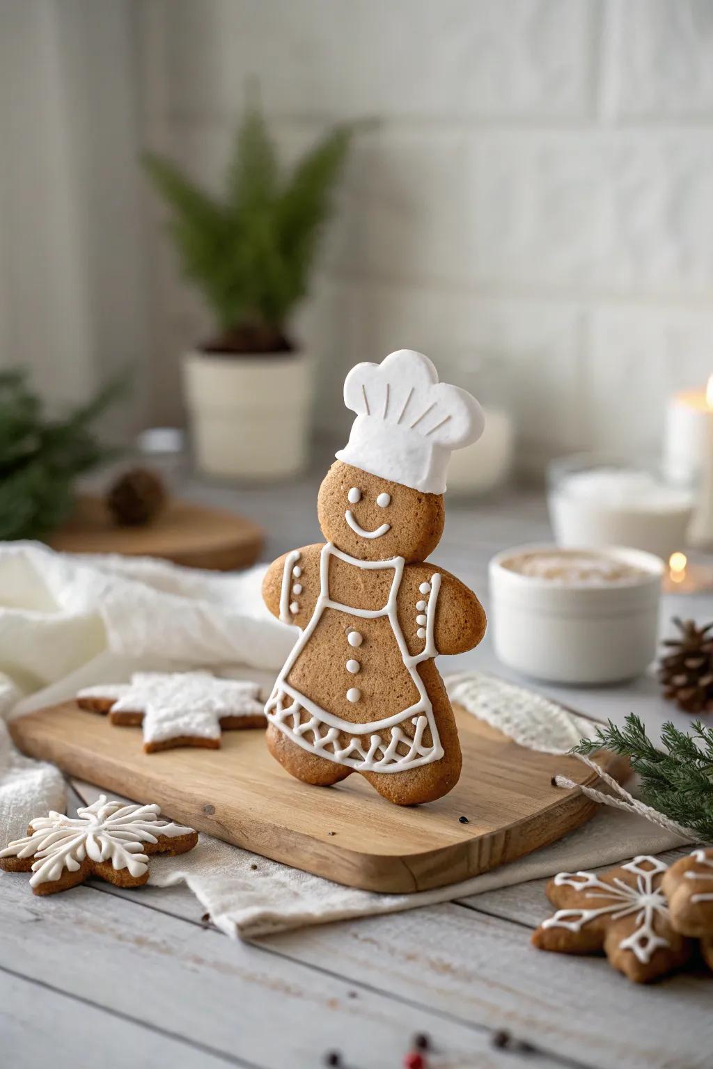 Meet the Gingerbread Chef, ready to sprinkle holiday magic in your kitchen!