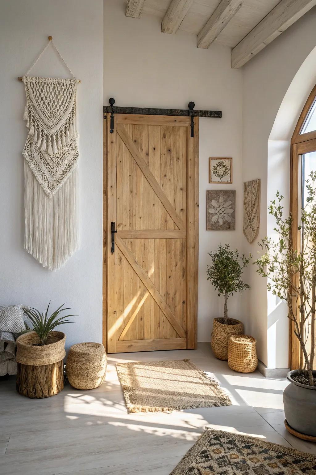Transform your space with a minimalist door divider, combining elegance and functionality.