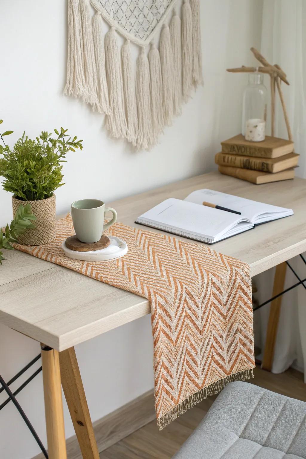 Transform your workspace with a touch of autumn elegance. 🍂✨ #FallDecor #ScandiBoho #OfficeInspiration