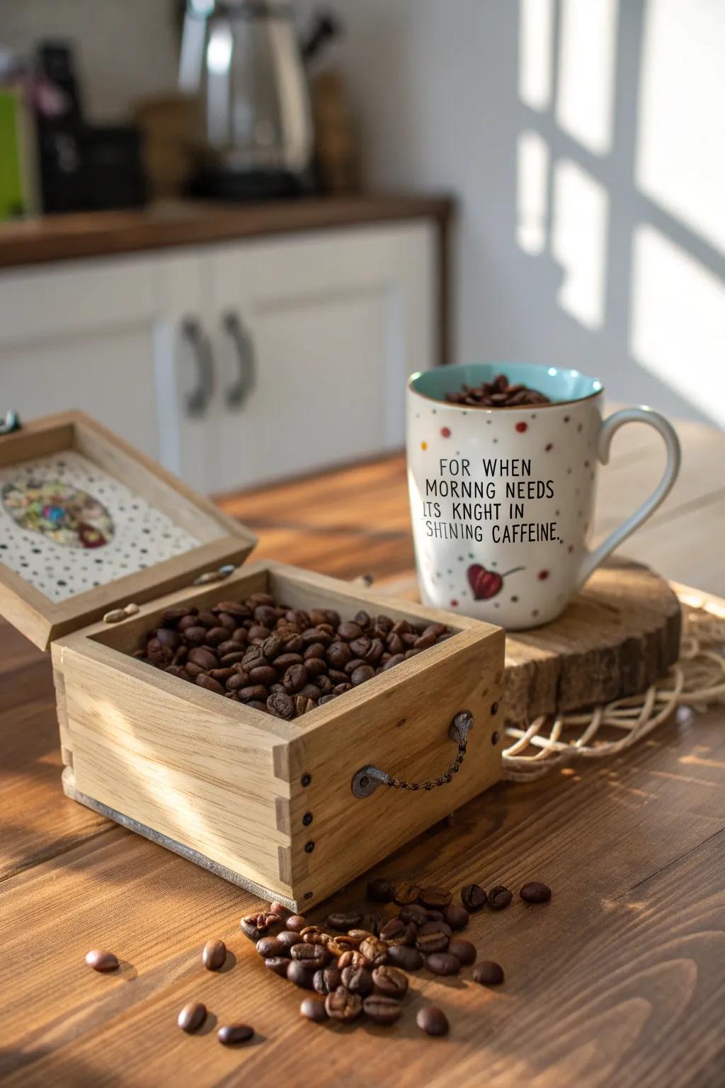 Kickstart your day with a Coffee Lover's Survival Kit: caffeine with a touch of humor!